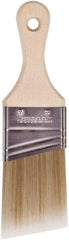 Wooster Brush - 2" Angled Polyester Angular Brush - 2-11/16" Bristle Length, 2-7/8" Wood Fluted Handle - Exact Tool & Supply