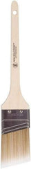 Wooster Brush - 2" Angled Polyester Angular Brush - 2-7/16" Bristle Length, 6-1/2" Wood Fluted Handle - Exact Tool & Supply