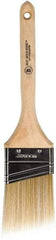 Wooster Brush - 2-1/2" Angled Polyester Angular Brush - 2-15/16" Bristle Length, 6-13/16" Wood Fluted Handle - Exact Tool & Supply