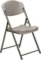 Ability One - 19" Wide x 16" Deep x 33" High, Steel Support Frame & Polypropylene Folding Chair with Plastic Seat & Back - Exact Tool & Supply