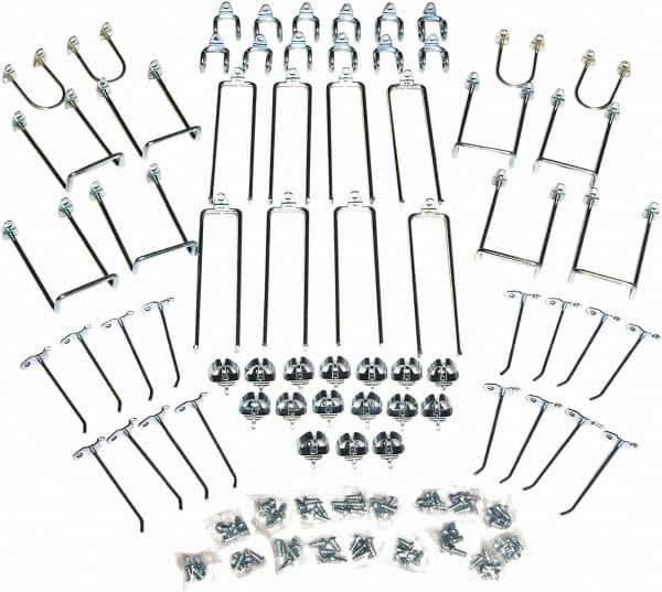 Triton - Silver Pegboard Wall Mounted Storage - For Use with DuraBoards, 1/4" & 1/8" Pegboards - Exact Tool & Supply