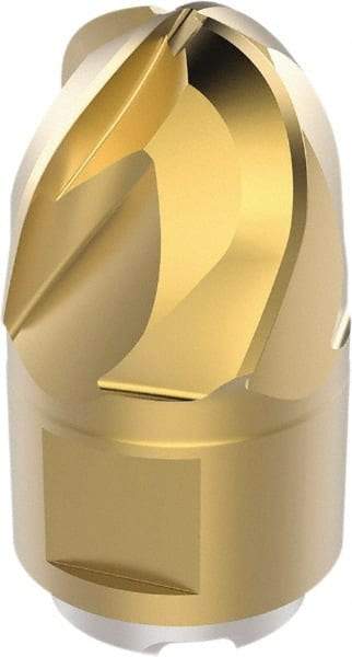 Seco - MP12 Grade MP3000 Carbide Ball Nose Milling Tip Insert - TiAIN/TiN Finish, 4 Flutes, 12mm Cutting Diam, 8mm Depth of Cut, 18.7mm Extension - Exact Tool & Supply