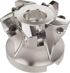 Seco - 5 Inserts, 33mm Cutter Diam, 2.2mm Max Depth of Cut, Indexable High-Feed Face Mill - 22mm Arbor Hole Diam, 10.4mm Keyway Width, 40mm High, R220.21 Toolholder, SC..12.. Inserts, Series R220.21 - Exact Tool & Supply