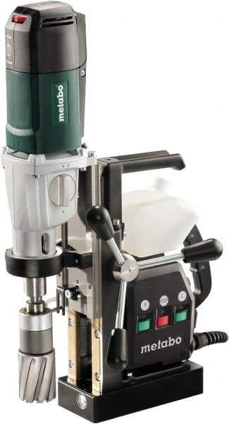 Metabo - 3/4" Chuck, 2" Travel, Portable Magnetic Drill Press - 250-450 RPM, 12 Amps, 1200 Watts - Exact Tool & Supply