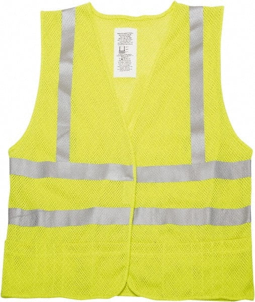 Ability One - Size L Yellow Mesh Public Safety High Visibility Vest - Exact Tool & Supply