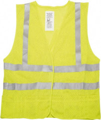 Ability One - Size L Yellow Mesh Public Safety High Visibility Vest - Exact Tool & Supply