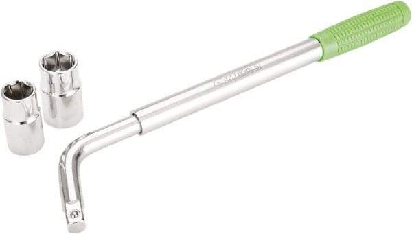 OEM Tools - 21" Long Cylindrical Shaped Lug Nut Wrench Tire Iron - Telescoping, 11/16, 3/4, 13/16, 7/8" Hex, 17, 19, 21, 22mm - Exact Tool & Supply