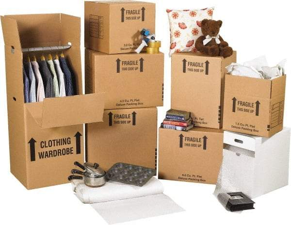 Made in USA - Moving & Box Kits Kit Type: Home Moving Kit Number of Boxes: 57 - Exact Tool & Supply