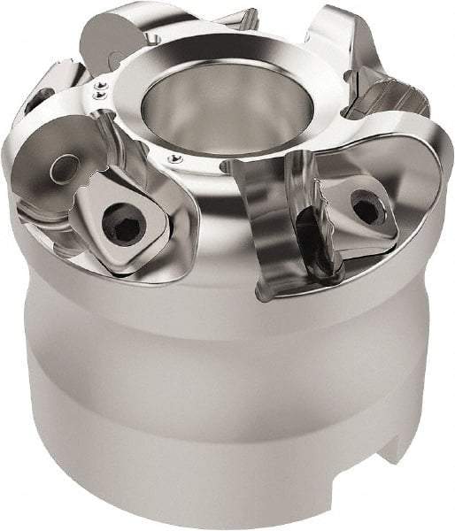 Seco - 67.26mm Cut Diam, 6mm Max Depth, 3/4" Arbor Hole, 5 Inserts, RN.. 1207 Insert Style, Indexable Copy Face Mill - R220.26 Cutter Style, 11,900 Max RPM, 2 High, Through Coolant, Series R220.26 - Exact Tool & Supply