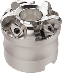 Seco - 37.33mm Cut Diam, 6mm Max Depth, 22mm Arbor Hole, 5 Inserts, RN.. 1207 Insert Style, Indexable Copy Face Mill - R220.26 Cutter Style, 11,900 Max RPM, 45mm High, Through Coolant, Series R220.26 - Exact Tool & Supply