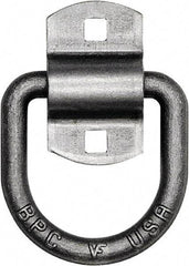 Buyers Products - Steel D-Ring with 2-Hole Mounting Bracket - 3-1/2" Long, Gray, For Use with Cargo Control - Exact Tool & Supply