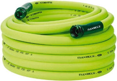 Legacy - 75' Long Garden Hose - 3/4" Diam, 3/4" GHT, Hybrid Polymer, 150 psi, All Season, Green - Exact Tool & Supply