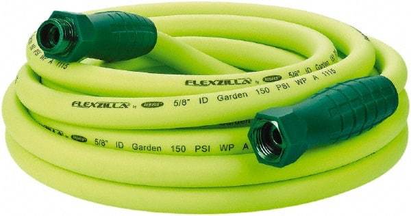 Legacy - 25' Long Garden Hose - 5/8" Diam, 3/4" GHT, Hybrid Polymer, 150 psi, All Season, Green - Exact Tool & Supply