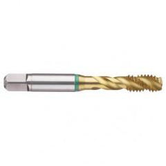 1-1/2-6 Dia. - 2B - 6 FL - Cobalt Bottoming Green Ring Tap FORM-E-TiN - Exact Tool & Supply