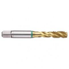 7/8-9 Dia. - 2B - 4 FL - Cobalt Bottoming Green Ring Tap FORM-E-TiN - Exact Tool & Supply