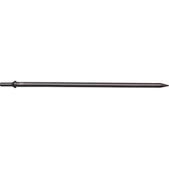 Mayhew - 1/8" Head Width, 18" OAL, Tapered Punch Chisel - Round Drive, Round Shank, Steel - Exact Tool & Supply