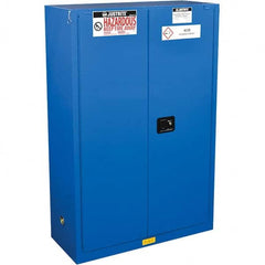 Justrite - Safety Cabinets Hazardous Chemical Type: Corrosive Chemicals Color: Blue - Exact Tool & Supply