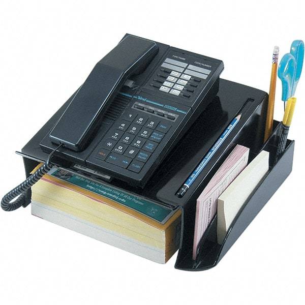 UNIVERSAL - Black Desktop Telephone Stand - Plastic - Exact Tool & Supply