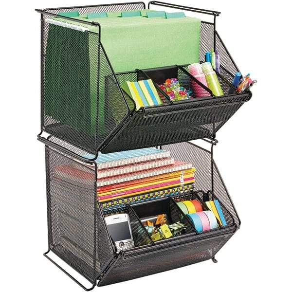 Safco - Black File Boxes-Storage - Steel Mesh - Exact Tool & Supply