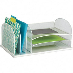Safco - White Inclined File Sorter - Steel - Exact Tool & Supply