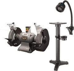 Jet - 12" Wheel Diam x 1" Wheel Width, 2 hp Grinder - 1-1/4" Arbor Hole Diam, 1 Phase, 1,720 Max RPM, 230 Volts - Exact Tool & Supply