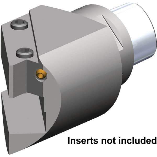 Kennametal - Right Hand Cut, PSC50 Modular Connection, Square Shank Lathe Modular Clamping Unit - 20mm Square Shank Width, Through Coolant, Series TA 45° Mount - Exact Tool & Supply