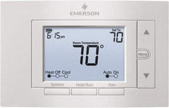 White-Rodgers - 50 to 99°F, 2 Heat, 2 Cool, Digital Programmable Multi-Stage Thermostat - 20 to 30 Volts, 1.77" Inside Depth x 1.77" Inside Height x 5-1/4" Inside Width, Horizontal Mount - Exact Tool & Supply