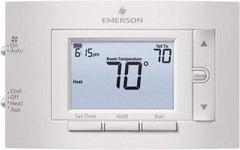 White-Rodgers - 50 to 99°F, 2 Heat, 1 Cool, Digital Programmable Multi-Stage Thermostat - 20 to 30 Volts, 1.77" Inside Depth x 1.77" Inside Height x 5-1/4" Inside Width, Horizontal Mount - Exact Tool & Supply