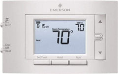 White-Rodgers - 50 to 99°F, 1 Heat, 1 Cool, Digital Programmable Thermostat - 20 to 30 Volts, 1.77" Inside Depth x 1.77" Inside Height x 5-1/4" Inside Width, Horizontal Mount - Exact Tool & Supply