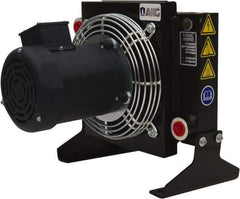 AKG Thermal Systems - SAE #12, 1 Fan Mount, Liquid-To-Air Aluminum Brazed Process Equipment Heat Exchanger - Oil Cooler, Ethylene Glycol/Water Mixture Cooler, 13.74" High x 13.78" Wide x 12.56" Deep, 250°F Max - Exact Tool & Supply