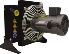 AKG Thermal Systems - SAE #20, 1 Fan Mount, Liquid-To-Air Aluminum Brazed Process Equipment Heat Exchanger - Oil Cooler, Ethylene Glycol/Water Mixture Cooler, 19.6" High x 21.65" Wide x 15.5" Deep, 250°F Max - Exact Tool & Supply