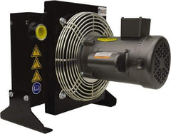 AKG Thermal Systems - SAE #16, 1 Fan Mount, Liquid-To-Air Aluminum Brazed Process Equipment Heat Exchanger - Oil Cooler, Ethylene Glycol/Water Mixture Cooler, 15.91" High x 16.54" Wide x 16" Deep, 250°F Max - Exact Tool & Supply