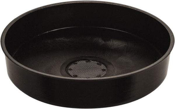 Funnel King - 4-3/8" High x 11-3/4" Diam, Polypropylene, Drum Funnel with Screen - 55 Gal Drum/Pail Capacity - Exact Tool & Supply