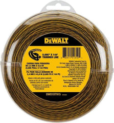 DeWALT - 0.095" Diam, 144' Long String Trimmer Replacment Line - For DCST920B, DCST920P1, DCST970X1, DCST990B, DCST990H1, DCST990M1 - Exact Tool & Supply
