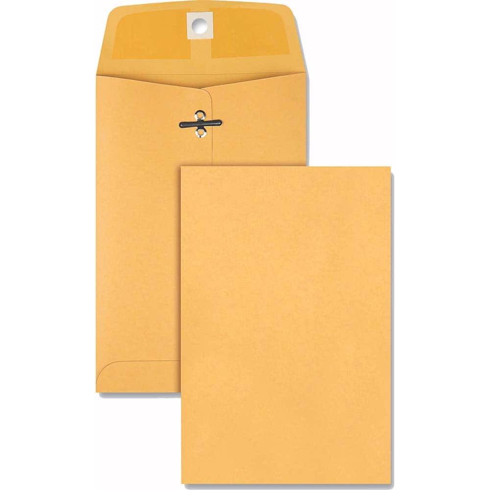 Quality Park - Mailers, Sheets & Envelopes; Type: Clasp Envelope ; Style: Clasp w/Gummed Flap ; Width (Inch): 7-1/2 ; Length (Inch): 5 ; Box Quantity: 100 ; Size: 5 x 7.5 - Exact Tool & Supply