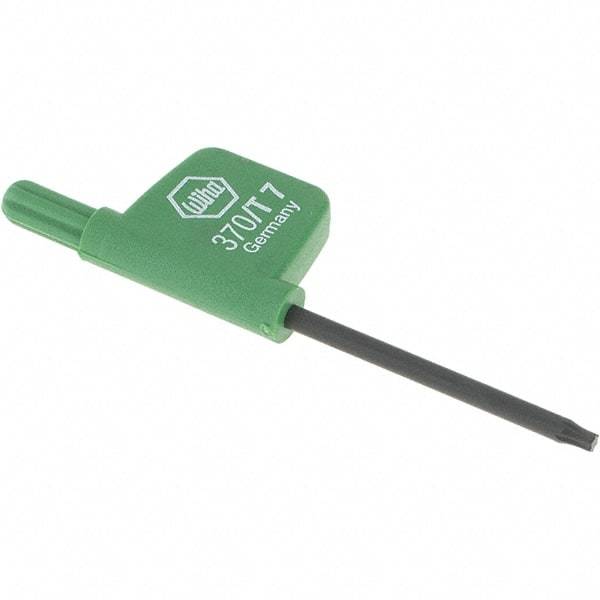 Wiha - T7 Torx Key - Flag-Style, 35mm Length Under Head, 2.6" OAL - Exact Tool & Supply