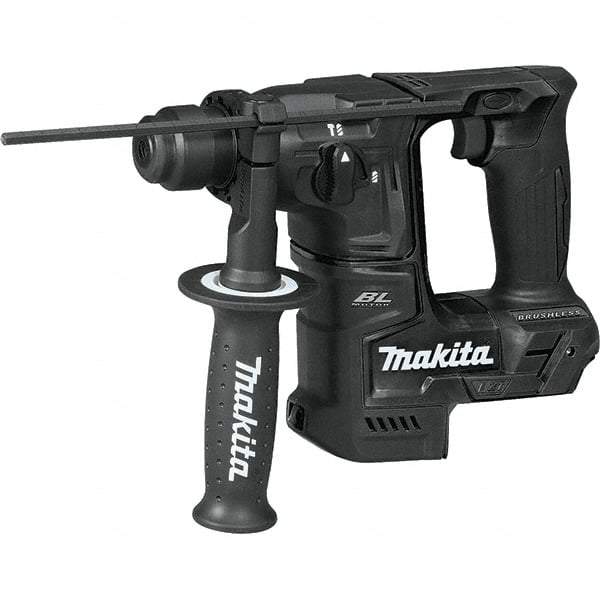 Makita - 18 Volt 11/16" SDS Plus Chuck Cordless Rotary Hammer - 0 to 4,800 BPM, 0 to 680 RPM, Reversible, D-Handle - Exact Tool & Supply