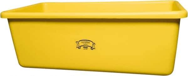 Remco - 70 Gal Yellow Rectangular Polyethylene Tub - 17" High x 26-1/2" Diam - Exact Tool & Supply