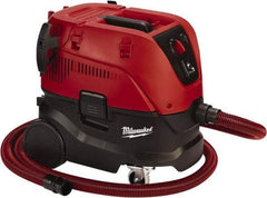 Milwaukee Tool - 8 Gal Plastic Tank, Electric Powered Wet/Dry Vacuum - 1.96 Peak hp, 120 Volt, 21 Amps, 13' Hose Fitting - Exact Tool & Supply
