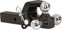 Buyers Products - 6,000, 7,500 & 10,000 Lb Capacity, 7-1/2" Long, 2" Shank, Triball Hitch Drawbar with Pintle Hook - Vehicle Class 3 & 4, 5/8" Ball Hole Diam, 1-7/8, 2 & 2-5/16" Ball Diam - Exact Tool & Supply