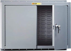 Little Giant - Wall Storage Cabinet - Steel, 36" Wide x 10" Deep x 24" High, Gray - Exact Tool & Supply
