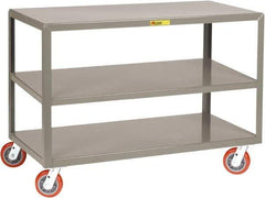 Little Giant - Mobile Table - Fixed Leg, Gray, 60" Long x 30" Deep x 34" High - Exact Tool & Supply