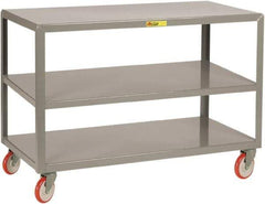 Little Giant - Mobile Table - Fixed Leg, Gray, 48" Long x 30" Deep x 34" High - Exact Tool & Supply