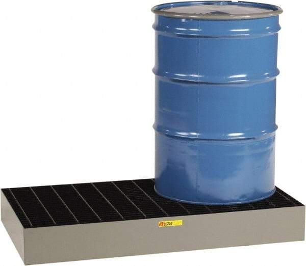 Little Giant - 33 Gal Sump Capacity, Steel Platform - Low Profile - 51" Long x 26" Wide x 6-1/2" High, 3,000 Lb Capacity - Exact Tool & Supply