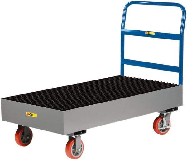 Little Giant - 66 Gal Sump Capacity, Steel Platform - 52" Long x 26" Wide x 19-1/2" High, 3,000 Lb Capacity - Exact Tool & Supply