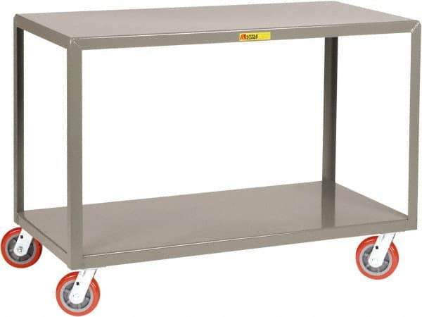 Little Giant - Mobile Table - Fixed Leg, Gray, 48" Long x 30" Deep x 34" High - Exact Tool & Supply
