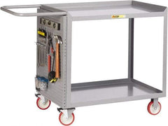 Little Giant - 1,200 Lb Capacity, 24" Wide x 48" Long x 35-1/2" High Maintenance Cart - 2 Shelf, Steel, Polyurethane Casters - Exact Tool & Supply
