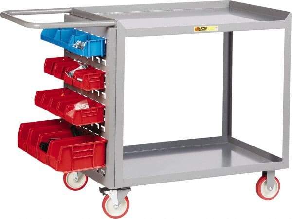 Little Giant - 1,200 Lb Capacity, 24" Wide x 48" Long x 35-1/2" High Maintenance Cart - 2 Shelf, Steel, Polyurethane Casters - Exact Tool & Supply