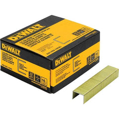DeWALT - 3/4" Long x 1/16" Wide, 16 Gauge Crowned Construction Staple - Steel, Galvanized Finish - Exact Tool & Supply