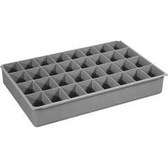 Durham - Small Parts Boxes & Organizers; Type: Compartment Box ; Width (Inch): 11-15/16 ; Depth (Inch): 18-1/16 ; Height (Inch): 2.96875 ; Number of Compartments: 32 - Exact Tool & Supply